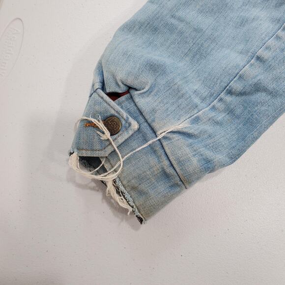 Vintage Lee Storm Rider Jacket Mens Large Sherpa Lined Workwear Thrashed 80s - Picture 12 of 14